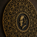 Gold Silhouette Portrait Medallion lifestyle view