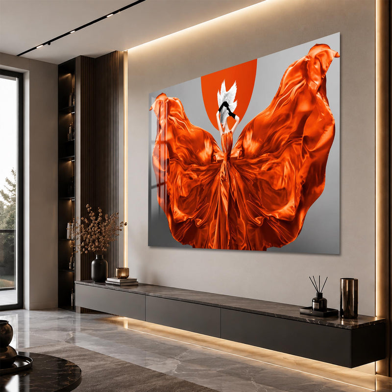 Scarlet Gown Silhouette angled lifestyle view