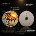 Sunset Stallion — tempered glass, ultra HD print, ready to hang