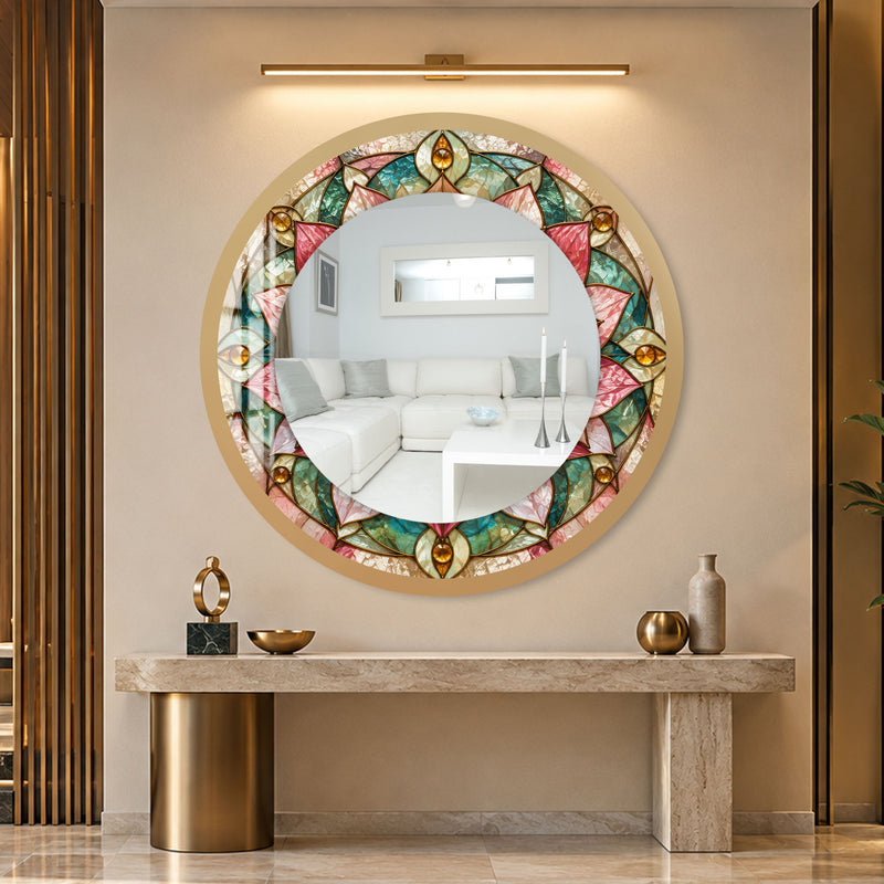 Jeweled Lotus with gold frame