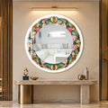 Jeweled Lotus with white frame