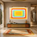 Warm Nested Rectangles with silver frame