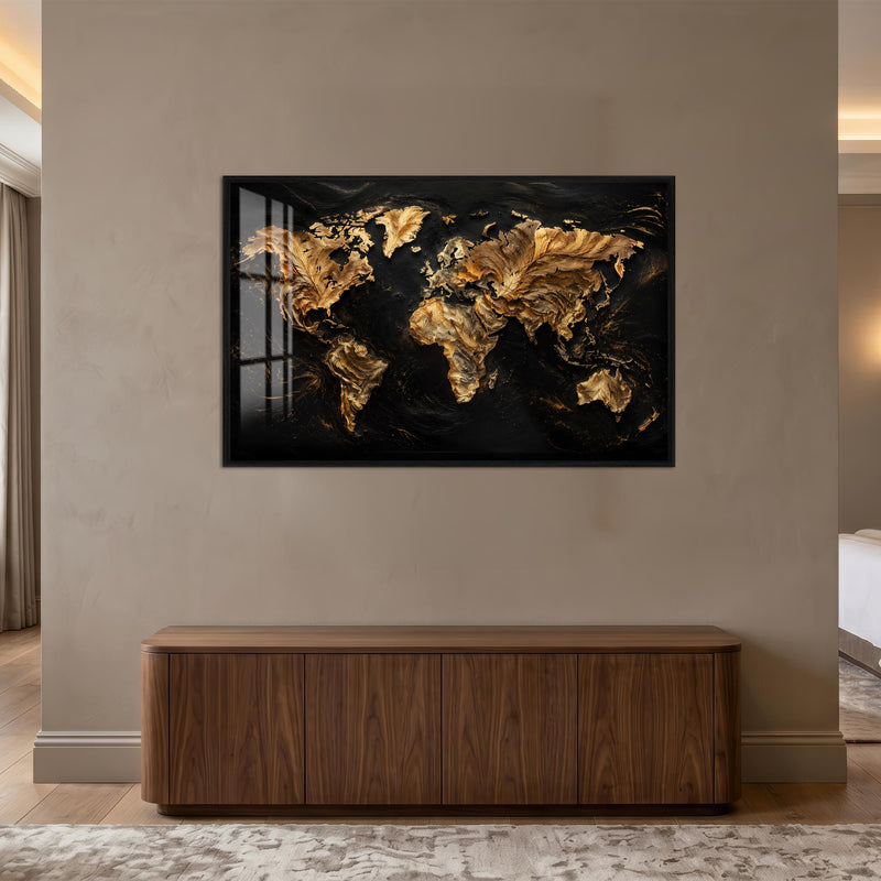 Golden World Map lifestyle view