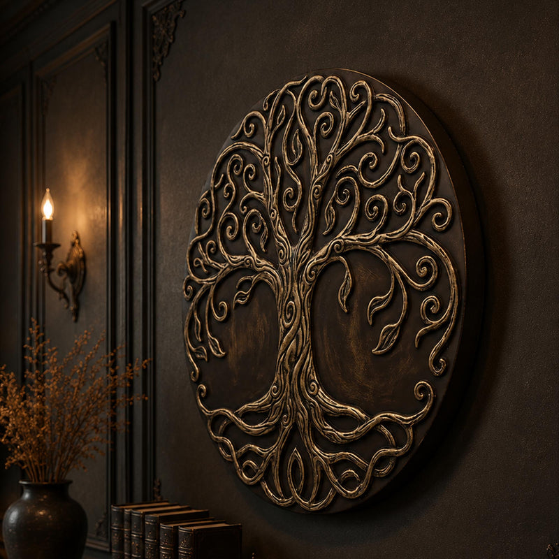 Bronze Relief Tree Of Life lifestyle view