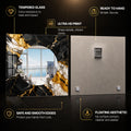 Gilded Onyx Marble — tempered glass, ultra HD print, ready to hang