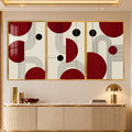 Crimson Curve with gold frame