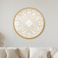 Gothic Cross And Dove Roundel with gold frame