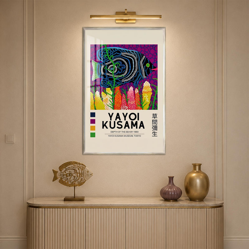 Dotted Ocean Fish with silver frame