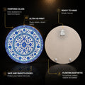 Iznik Floral Medallion — tempered glass, ultra HD print, ready to hang