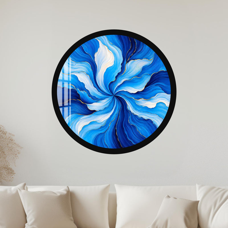 Sapphire Bloom Swirl with black frame