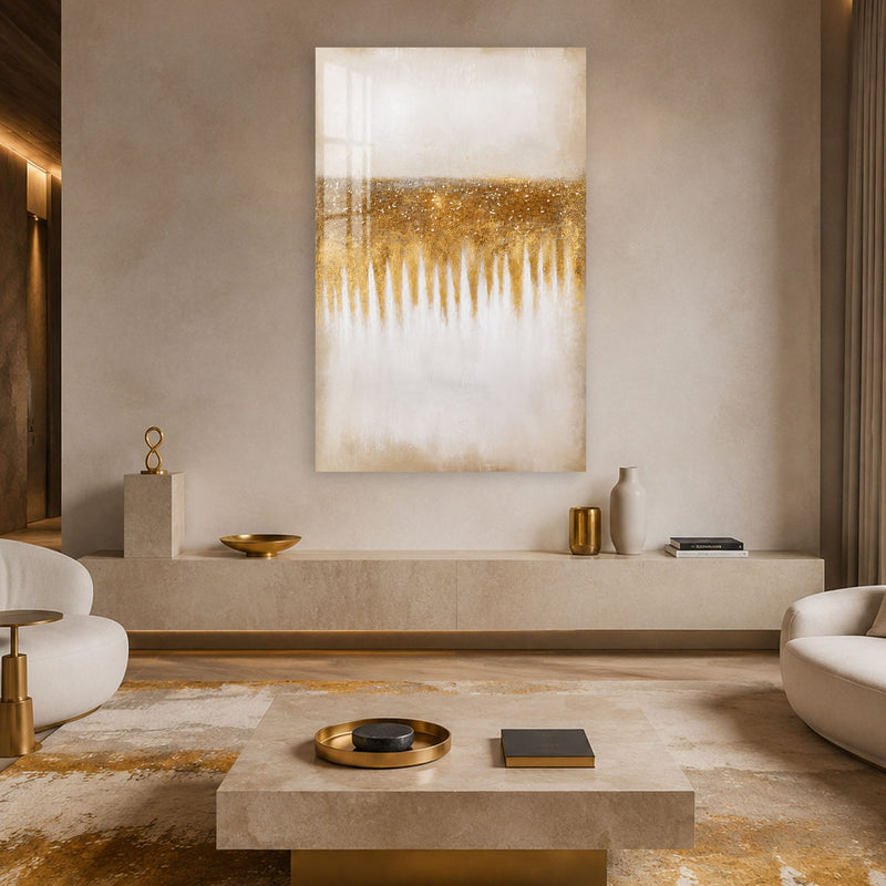 Artronauts Glass Print Golden Horizon Glass Wall Art