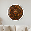 Amber Mosaic Star with white frame