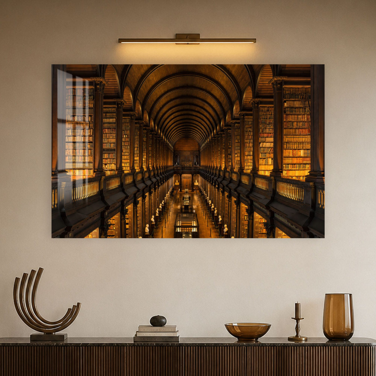 Artronauts Glass Print Grand Library Hall Glass Wall Art