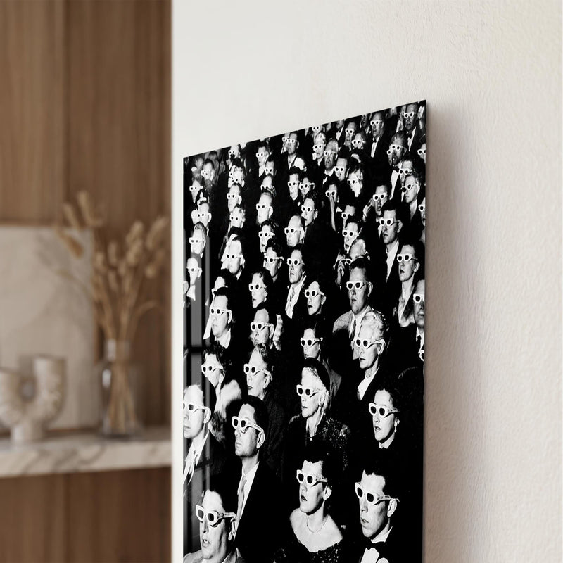 Artronauts Glass Print The 3D Audience Glass Wall Art