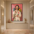 Artronauts Glass Print 12x18 cm | 4.7"x7.1" / Black Parrot Garden Portrait Glass Wall Art