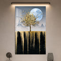 Moonlit Golden Tree in a modern room