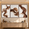 Earthtone Flow with walnut frame