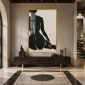 Artronauts Glass Print 12x18 cm | 4.7"x7.1" / Gold Quiet Silhouette Glass Wall Art