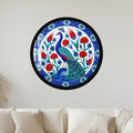 Peacock Garden with black frame