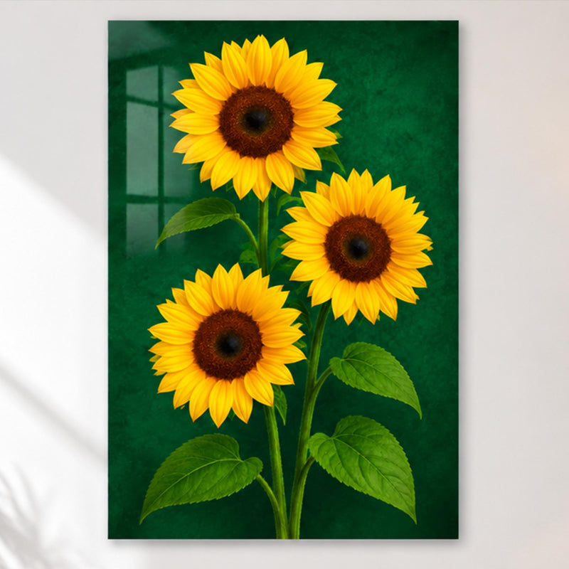 Golden Sunflower Trio lifestyle view