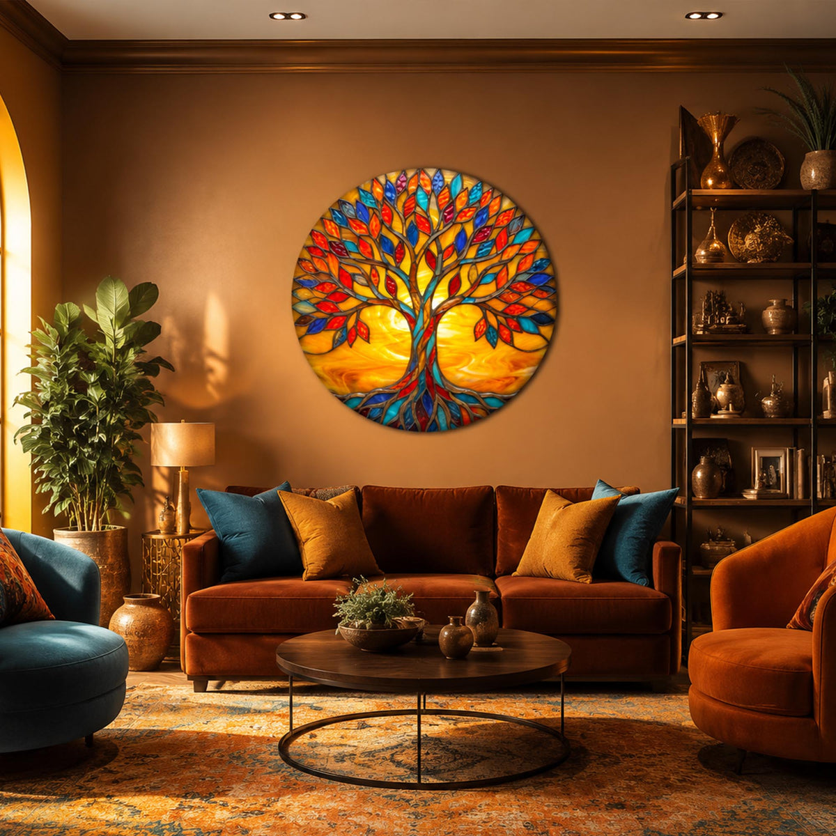 Radiant Tree Of Life in a modern room