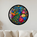 Peacock Garden Splendor with black frame