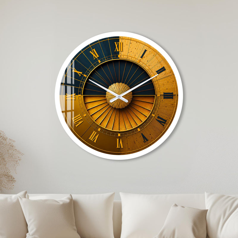 Gilded Roman Dial with white frame