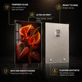 Ember Calla Lilies — tempered glass, ultra HD print, ready to hang