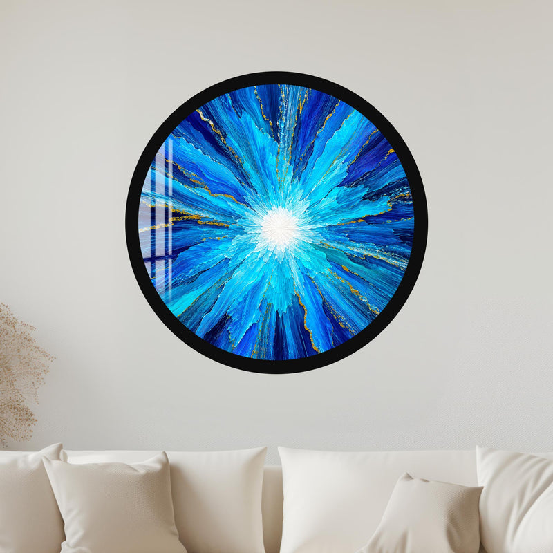 Azure Starburst Splash with black frame