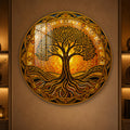 Sunlit Tree Of Life — tempered glass, ultra HD print, ready to hang