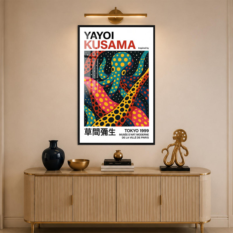 Polka Dot Octopus with black frame
