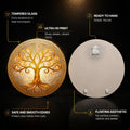 Golden Swirl Celtic Tree — tempered glass, ultra HD print, ready to hang