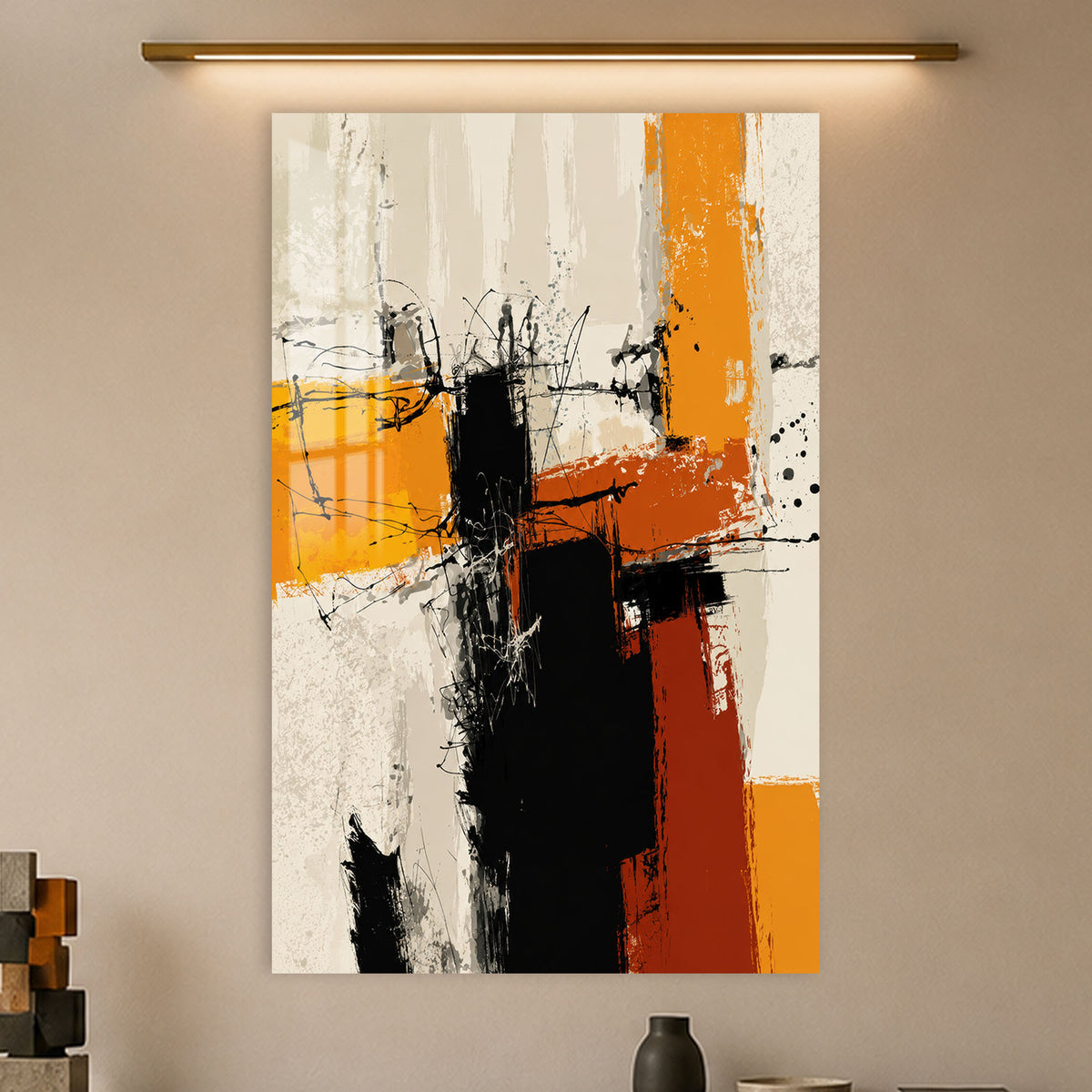 Urban Orange Crossroads in a modern room