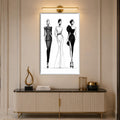 Monochrome Fashion Trio with white frame