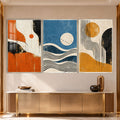 Abstract Rhythm with silver frame