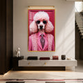 Pink Poodle Executive with gold frame