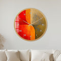 Fiery Retro Curves with gold frame
