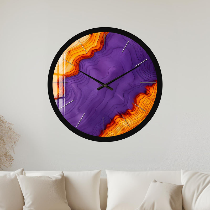 Purple Amber Agate with black frame