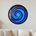 Celestial Blue Vortex with black frame