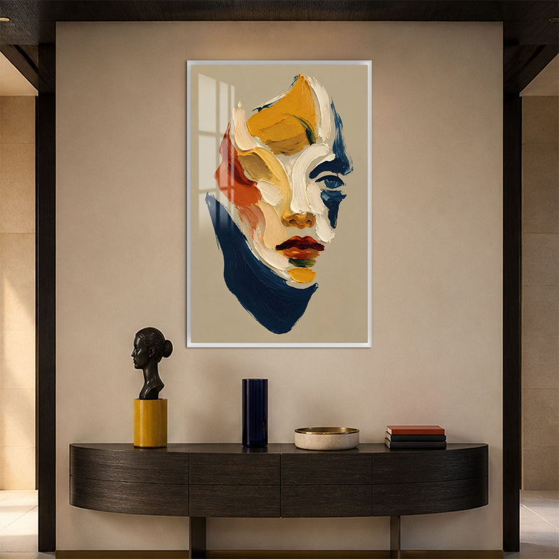 Artronauts Glass Print 12x18 cm | 4.7"x7.1" / White Painted Muse Glass Wall Art