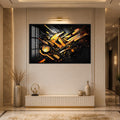Orange Fragment Burst with black frame