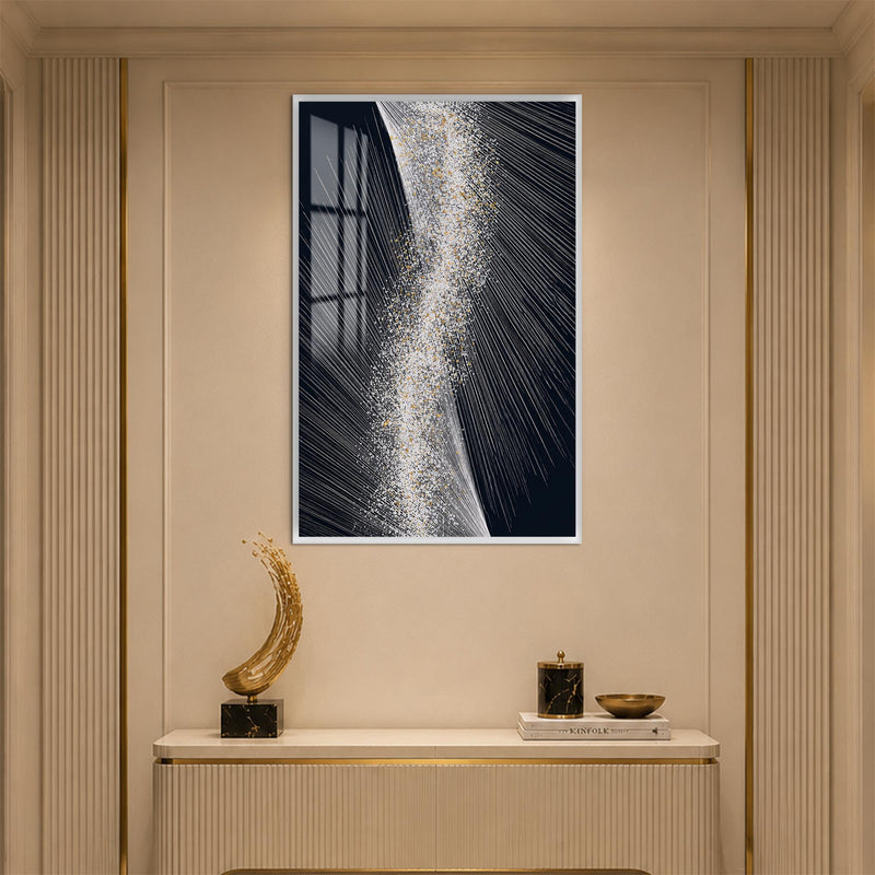 Silver Light Cascade with white frame