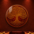 Crimson Tree Of Life — tempered glass, ultra HD print, ready to hang