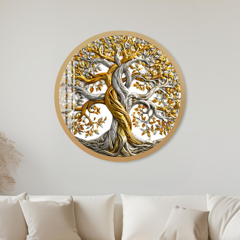 Golden Tree of Life with gold frame