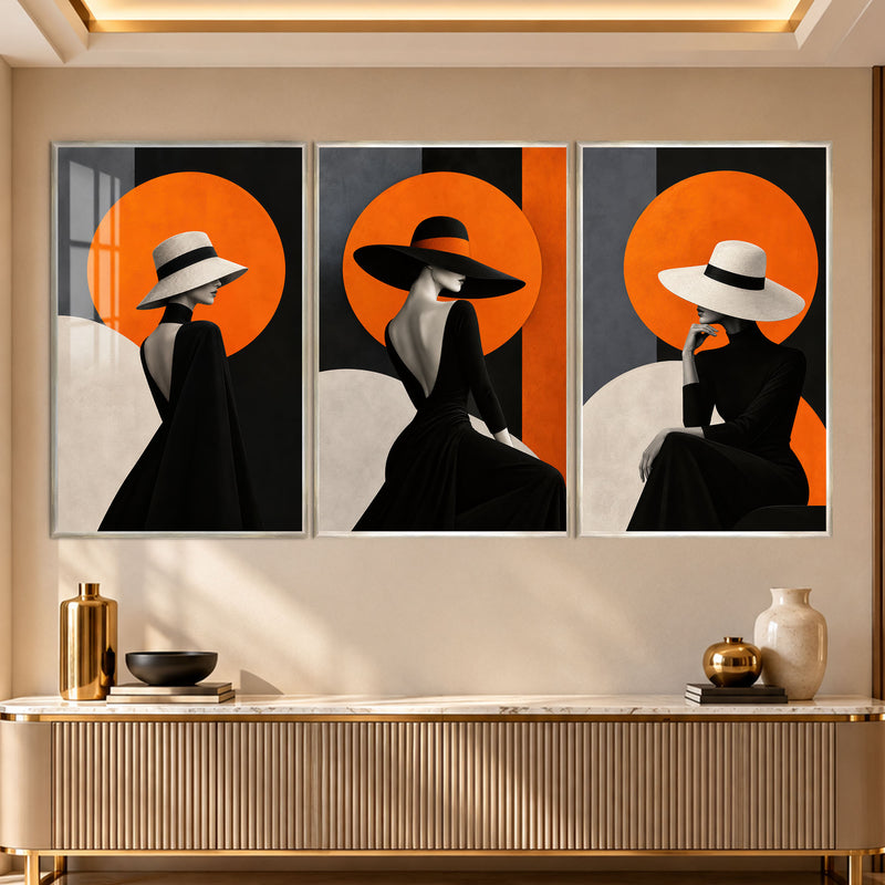 Orange Muse with silver frame