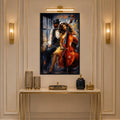Elegant Bass Player with black frame