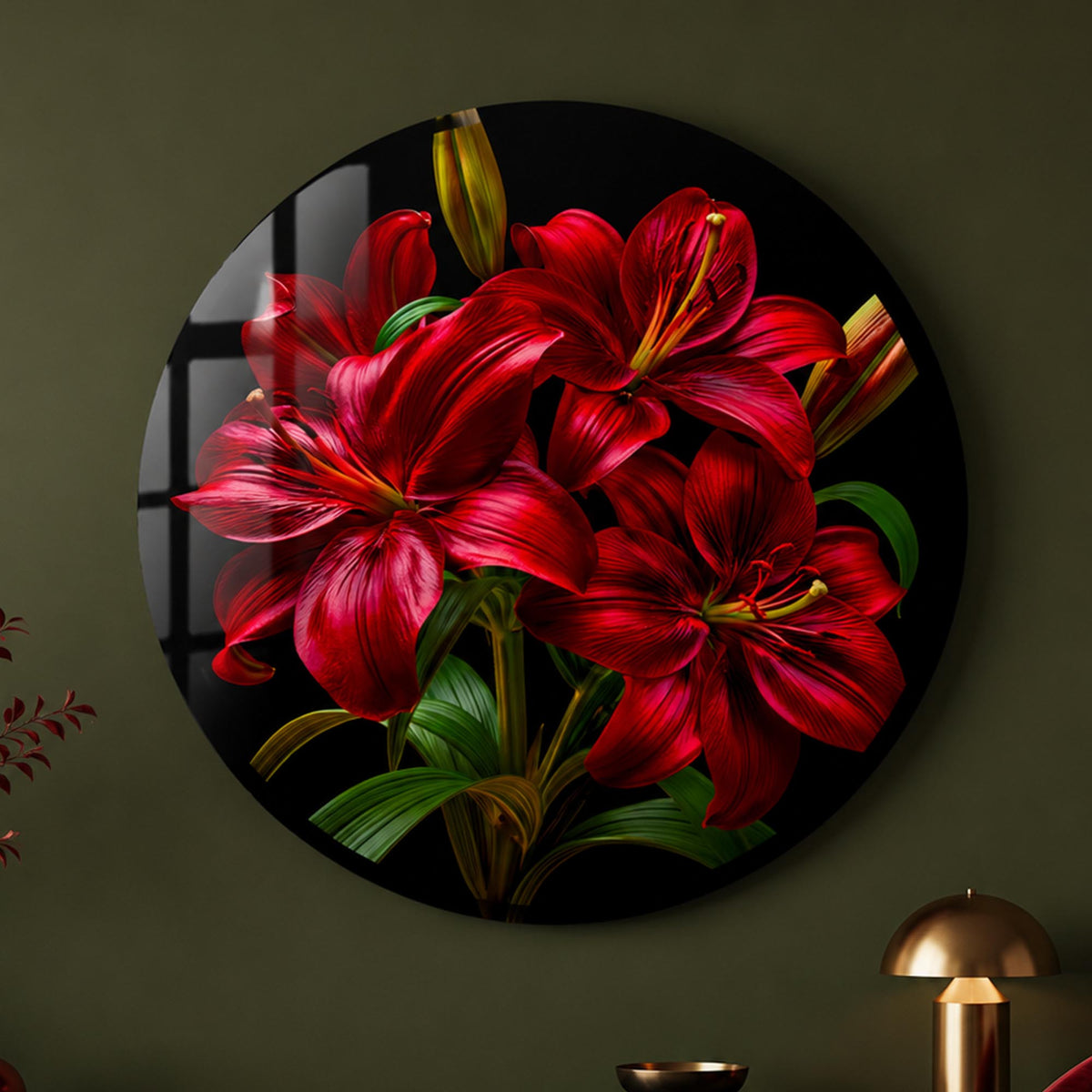 Crimson Lily Bouquet lifestyle view