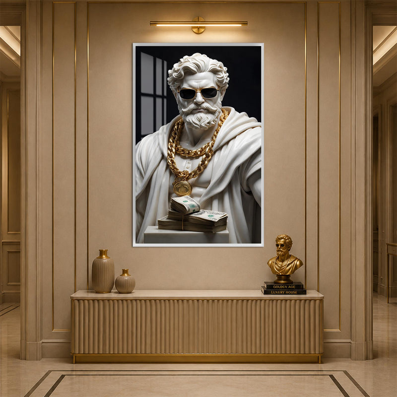 Modern Marble Tycoon with white frame