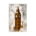 Golden Big Ben product shot on white background