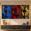 Supercar Colour Burst with walnut frame